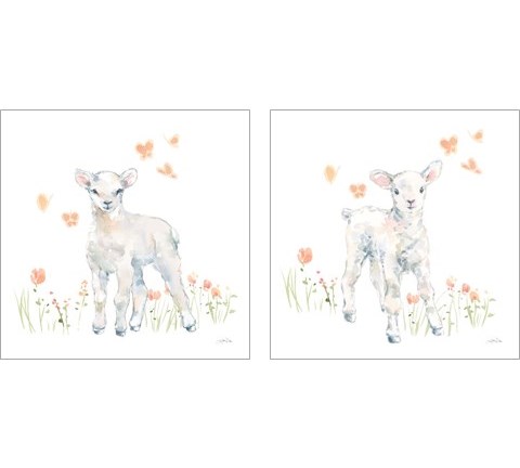 Spring Lambs 2 Piece Art Print Set by Katrina Pete