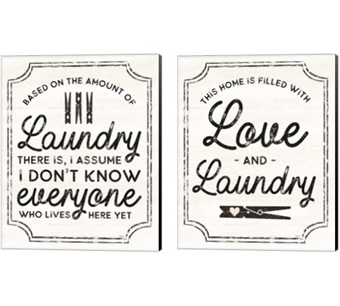 Laundry 2 Piece Canvas Print Set by Tara Reed