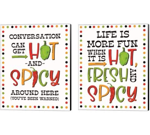 Hot & Spicy 2 Piece Canvas Print Set by Tara Reed