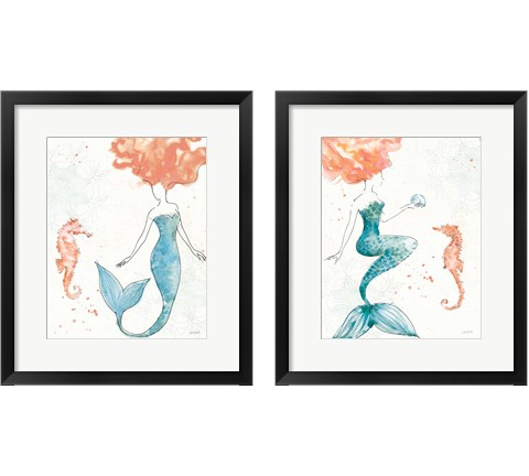 Sea Sirens 2 Piece Framed Art Print Set by Anne Tavoletti