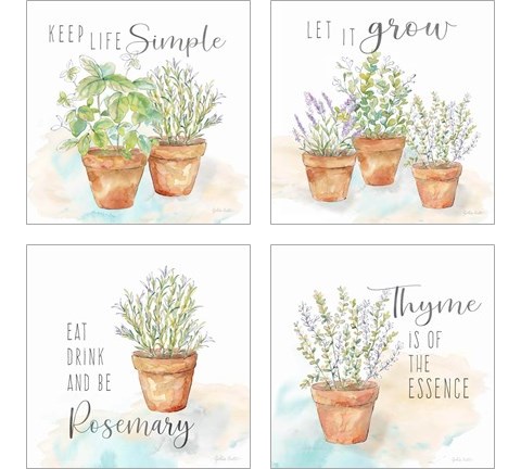 Let it Grow 4 Piece Art Print Set by Cynthia Coulter