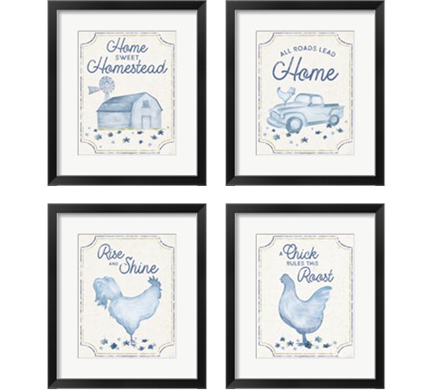 Country Cottage Field 4 Piece Framed Art Print Set by Tara Reed