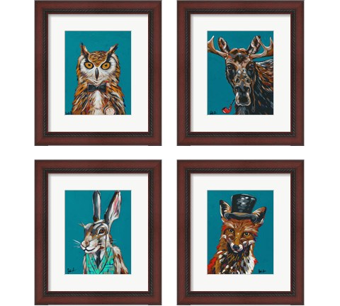 Spy Animals 4 Piece Framed Art Print Set by Jodi Augustine