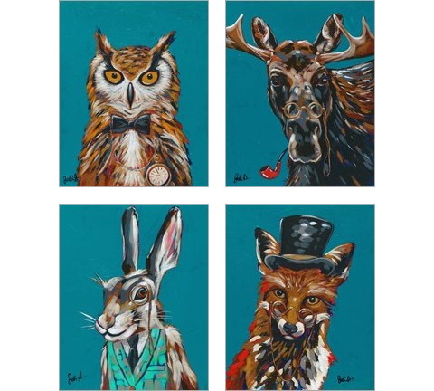 Spy Animals 4 Piece Art Print Set by Jodi Augustine
