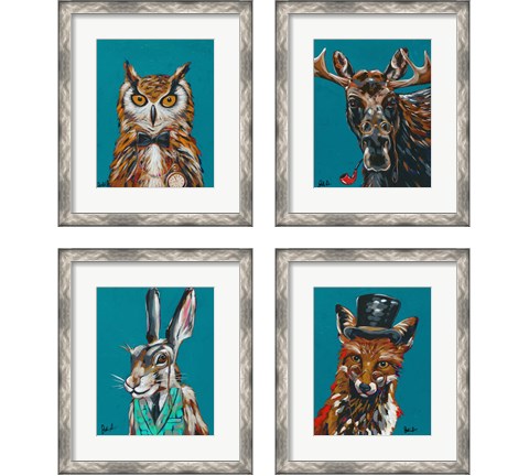 Spy Animals 4 Piece Framed Art Print Set by Jodi Augustine