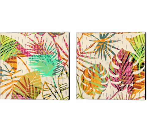 Palm Festoon 2 Piece Canvas Print Set by Eve C. Grant