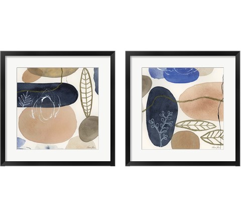 Leaves and Stones 2 Piece Framed Art Print Set by Laura Horn