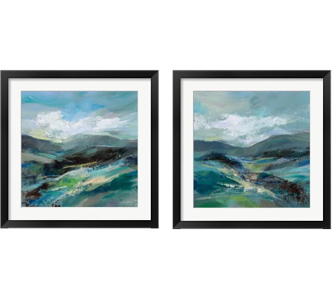 Turquoise Slopes 2 Piece Framed Art Print Set by Silvia Vassileva