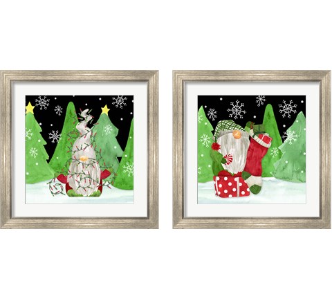 Gnome for Christmas 2 Piece Framed Art Print Set by Tara Reed