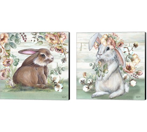 Farmhouse Bunny 2 Piece Canvas Print Set by Tre Sorelle Studios
