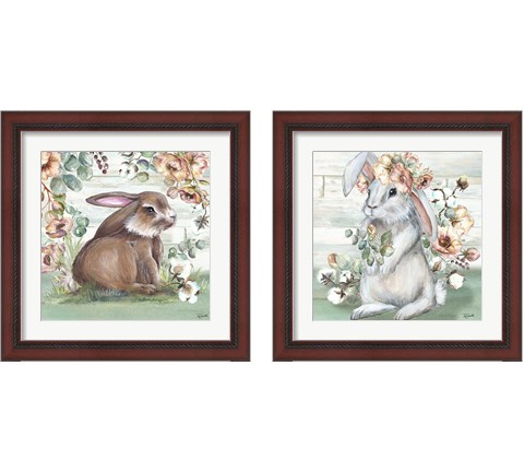 Farmhouse Bunny 2 Piece Framed Art Print Set by Tre Sorelle Studios