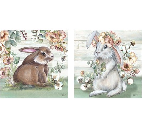 Farmhouse Bunny 2 Piece Art Print Set by Tre Sorelle Studios