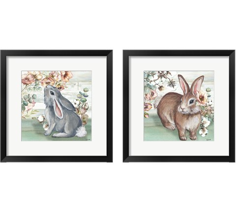 Farmhouse Bunny 2 Piece Framed Art Print Set by Tre Sorelle Studios