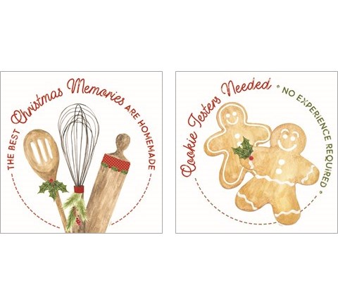 Home Cooked Christmas 2 Piece Art Print Set by Tara Reed