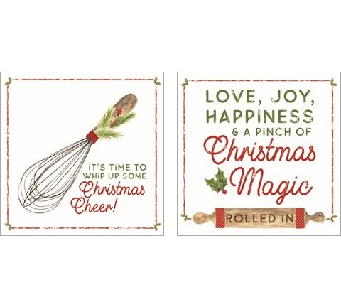 Home Cooked Christmas 2 Piece Art Print Set by Tara Reed