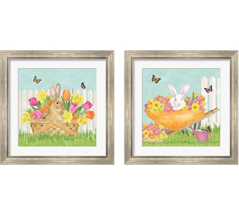 Hoppy Spring 2 Piece Framed Art Print Set by Tara Reed