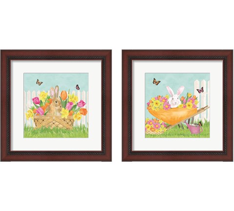 Hoppy Spring 2 Piece Framed Art Print Set by Tara Reed