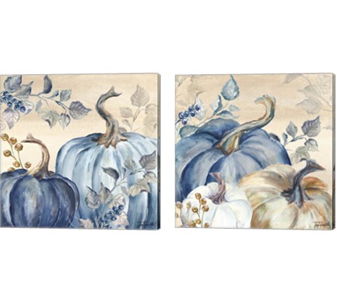 Pumpkin Blues 2 Piece Canvas Print Set by Tre Sorelle Studios