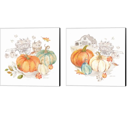 Pumpkin Season 2 Piece Canvas Print Set by Cynthia Coulter
