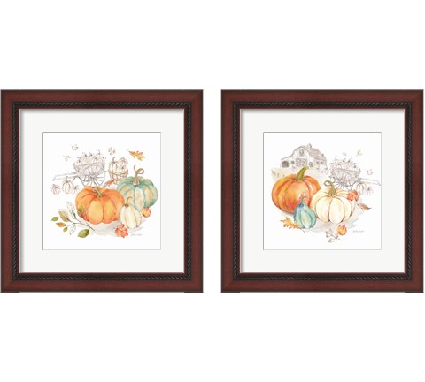 Pumpkin Season 2 Piece Framed Art Print Set by Cynthia Coulter