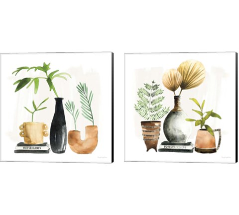 Weekend Plants 2 Piece Canvas Print Set by Mercedes Lopez Charro