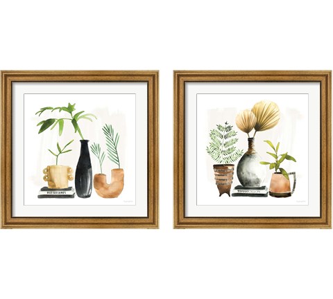 Weekend Plants 2 Piece Framed Art Print Set by Mercedes Lopez Charro
