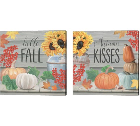 Fall at the Farm 2 Piece Canvas Print Set by James Wiens