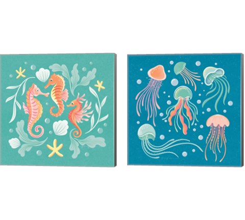 Under the SeaSeries 2 Piece Canvas Print Set by Gia Graham