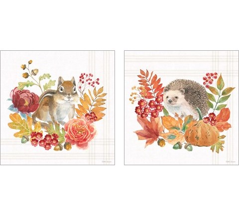 Wooded Harvest 2 Piece Art Print Set by Beth Grove