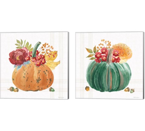 Wooded Harvest 2 Piece Canvas Print Set by Beth Grove