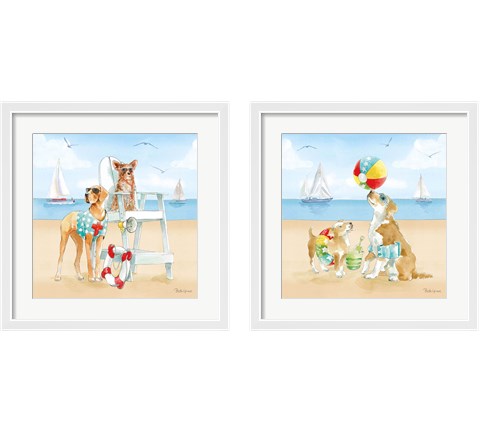 Summer Fun at the Beach 2 Piece Framed Art Print Set by Beth Grove