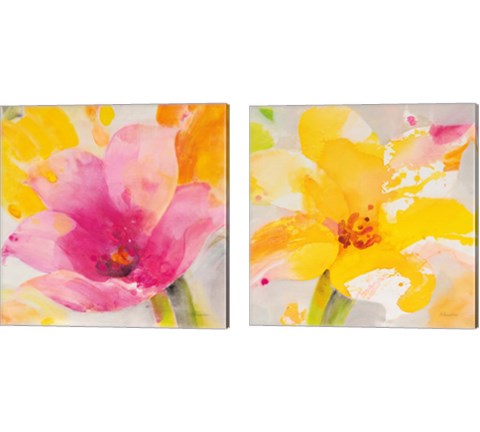 Bright Tulips 2 Piece Canvas Print Set by Albena Hristova