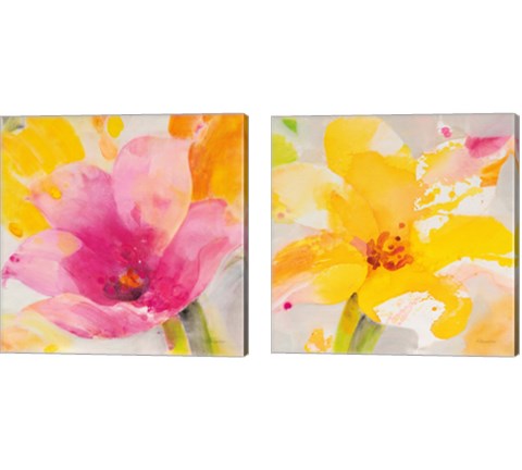 Bright Tulips 2 Piece Canvas Print Set by Albena Hristova
