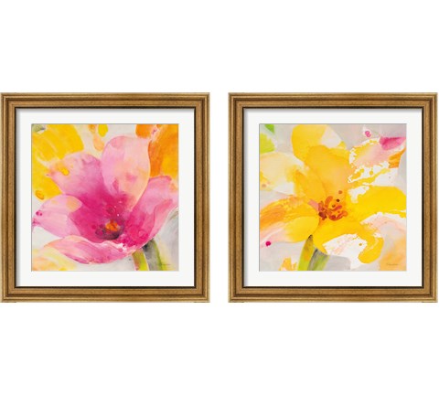 Bright Tulips 2 Piece Framed Art Print Set by Albena Hristova