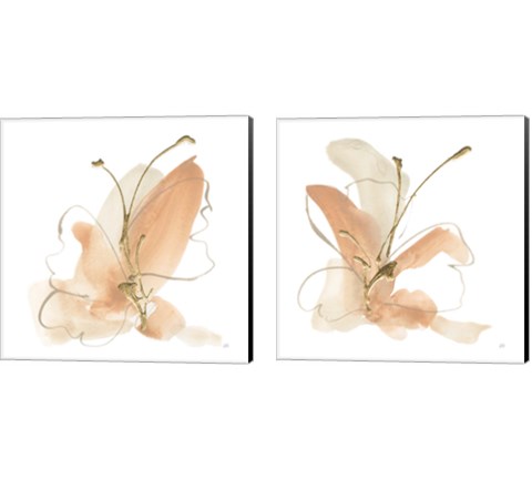 Butterfly Flower 2 Piece Canvas Print Set by Chris Paschke