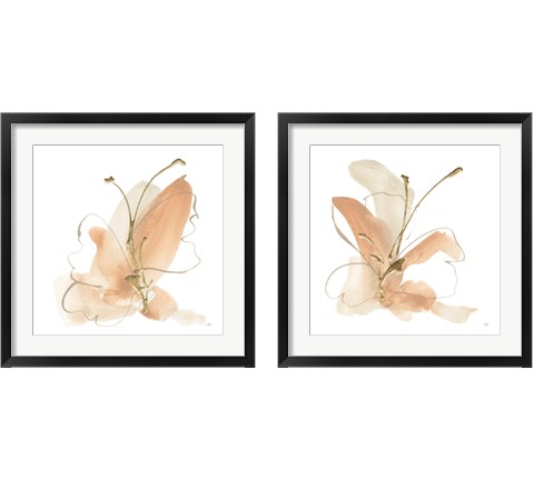 Butterfly Flower 2 Piece Framed Art Print Set by Chris Paschke