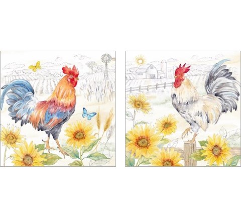 Good Morning Sunshine 2 Piece Art Print Set by Cynthia Coulter