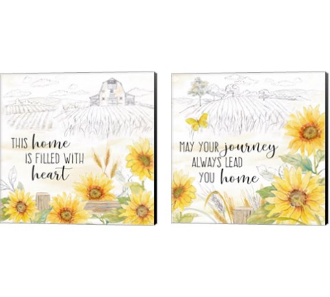 Good Morning Sunshine 2 Piece Canvas Print Set by Cynthia Coulter