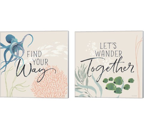 Free As the Ocean 2 Piece Canvas Print Set by Lisa Audit