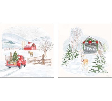 Home For The Holidays 2 Piece Art Print Set by Beth Grove