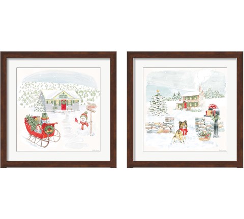 Home For The Holidays 2 Piece Framed Art Print Set by Beth Grove