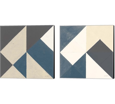 Triangles  2 Piece Canvas Print Set by Mike Schick