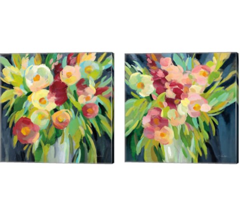 Spring Flowers in a Vase 2 Piece Canvas Print Set by Silvia Vassileva