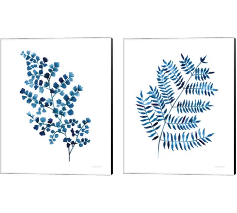 Blue Fern 2 Piece Canvas Print Set by Mercedes Lopez Charro