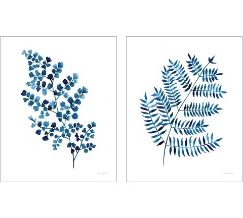 Blue Fern 2 Piece Art Print Set by Mercedes Lopez Charro