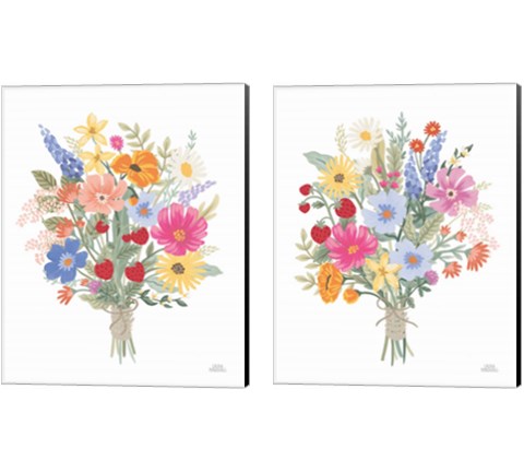 Wild Meadow 2 Piece Canvas Print Set by Laura Marshall