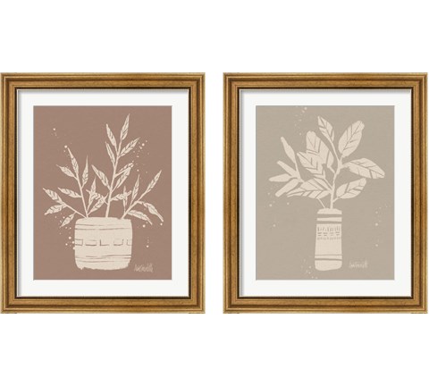 Dreamy Boho Botanical Sketches  2 Piece Framed Art Print Set by Anne Tavoletti