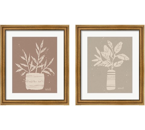 Dreamy Boho Botanical Sketches  2 Piece Framed Art Print Set by Anne Tavoletti
