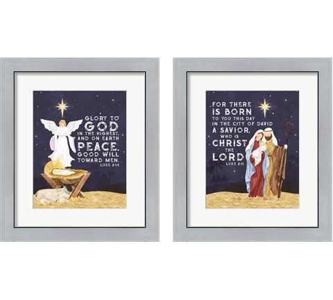 Nativity 2 Piece Framed Art Print Set by Tara Reed