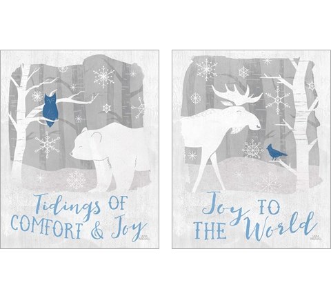 Woodland Wishes 2 Piece Art Print Set by Laura Marshall